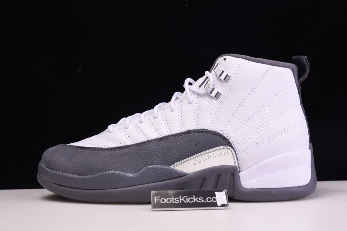 air jordan 12 gs white / dark grey 153265-160