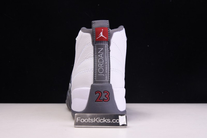 air jordan 12 gs white / dark grey 153265-160