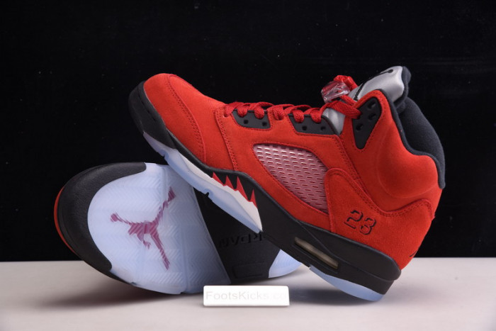 air jordan 5 raging bull 2021 red suede dd0587-600