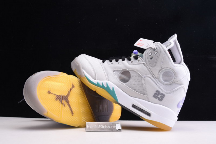 ofw air jordan 5 white green purple ct8480-105