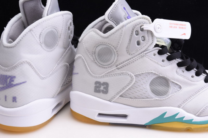 ofw air jordan 5 white green purple ct8480-105