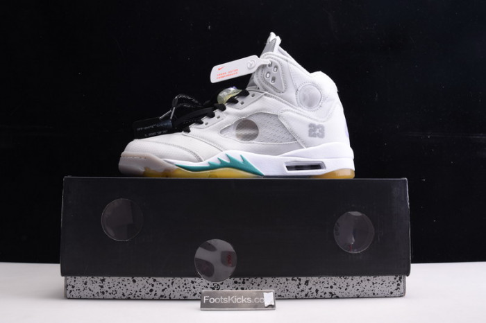 ofw air jordan 5 white green purple ct8480-105