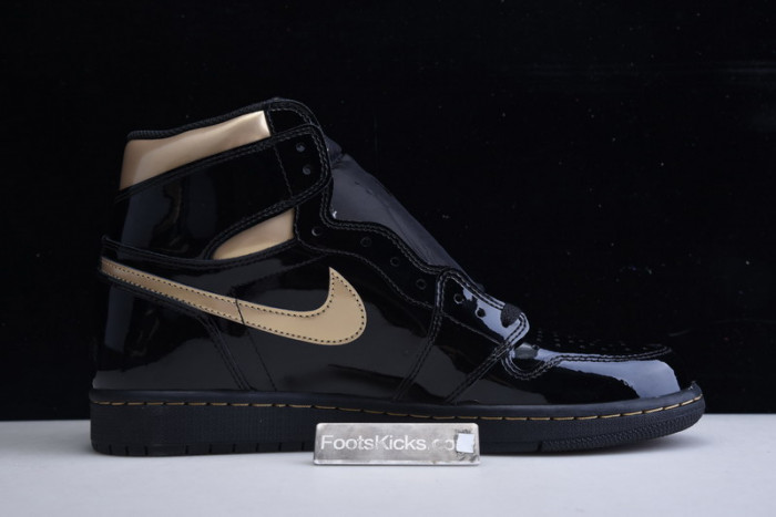 air jordan 1 high og patent ‘black gold’ 555088-032