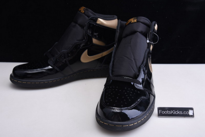 air jordan 1 high og patent ‘black gold’ 555088-032
