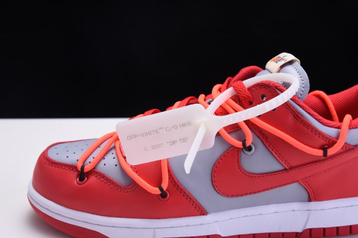 nike dunk low ofw university red ct0856-600