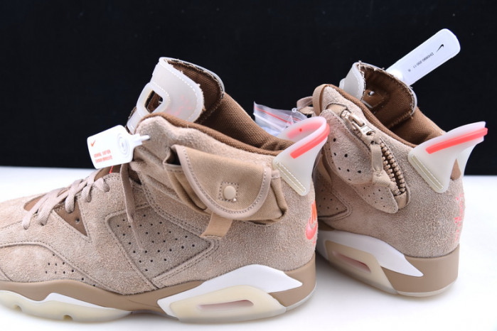 travis scott x air jordan 6 “british khaki ” dh0690-200