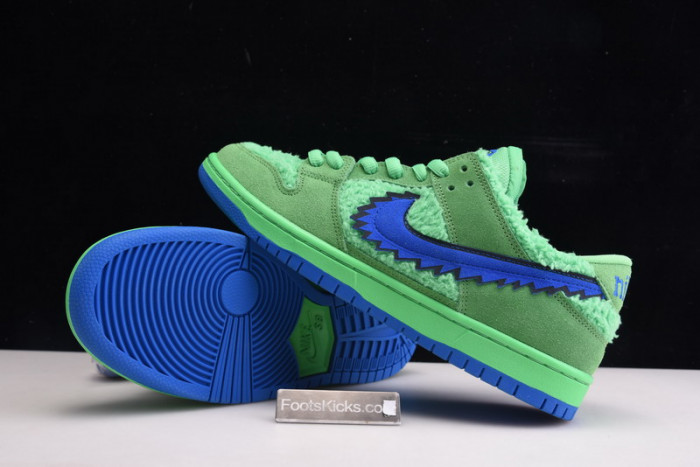grateful dead x nike sb dunk low“ green bear” cj5378-300