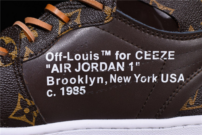 l0vis Vvtt0n x ofw x air jordan 1 customs mens aq0818-202