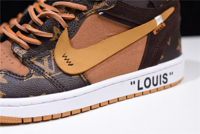 l0vis Vvtt0n x ofw x air jordan 1 customs mens aq0818-202