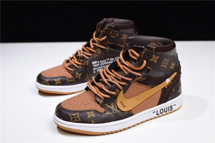 l0vis Vvtt0n x ofw x air jordan 1 customs mens aq0818-202