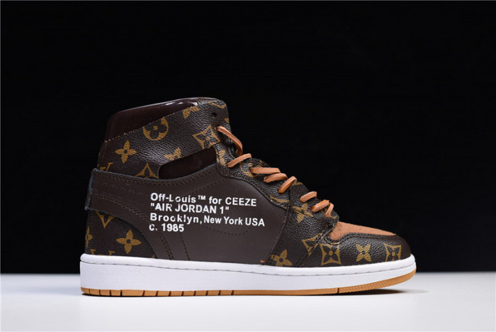 l0vis Vvtt0n x ofw x air jordan 1 customs mens aq0818-202