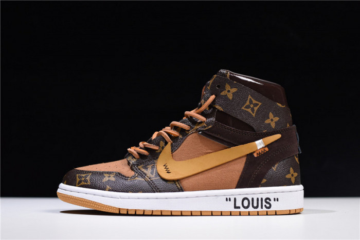 l0vis Vvtt0n x ofw x air jordan 1 customs mens aq0818-202