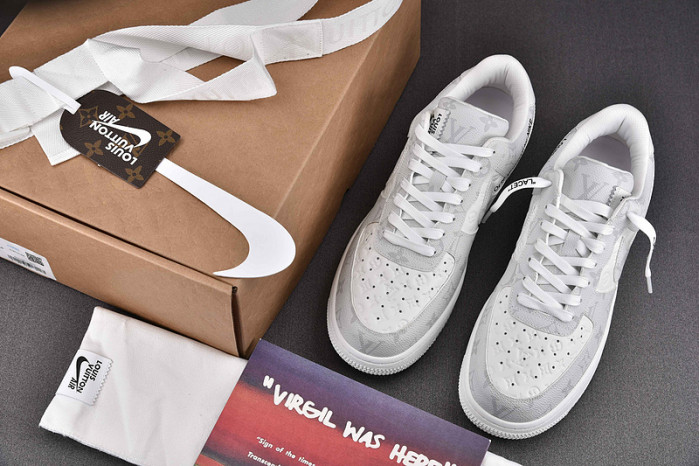 nike low air force 1 x grey white