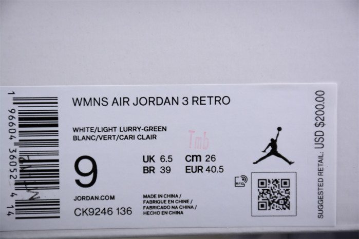 air jordan 3 lucky green ck9246-136