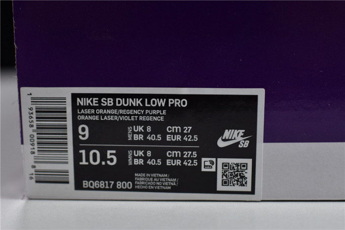 nike sb dunk low laser orange bq6817-800
