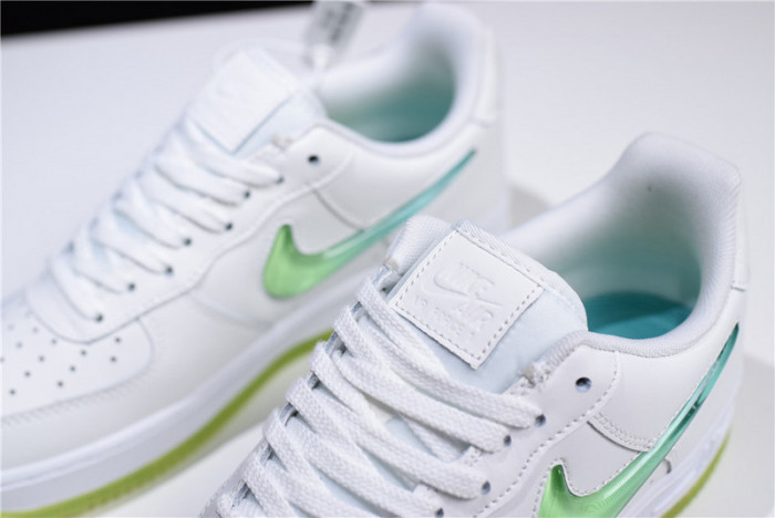 nike air force 1 white hyper jade volt at4143-100