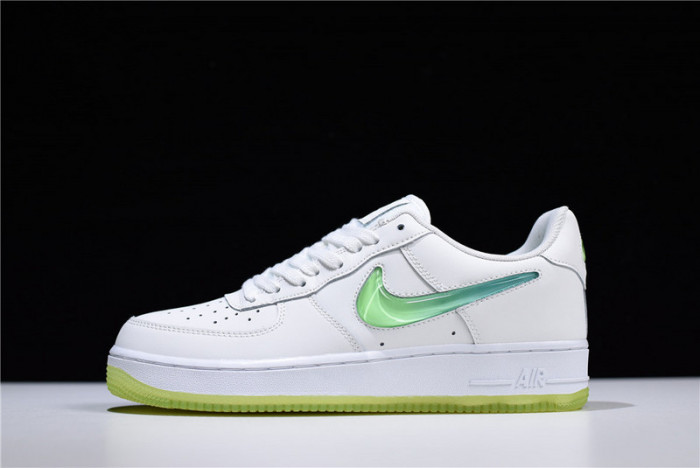 nike air force 1 white hyper jade volt at4143-100