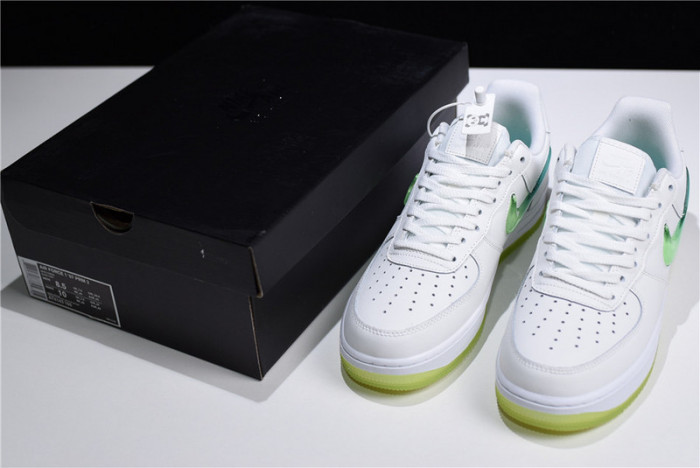 nike air force 1 white hyper jade volt at4143-100