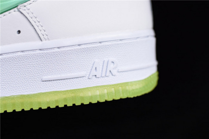 nike air force 1 white hyper jade volt at4143-100