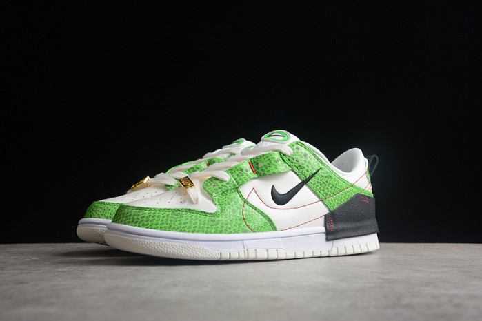 nike dunk low disrupt 2 just do it snakeskin green dv1491-101