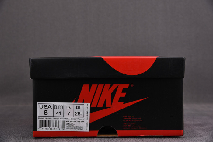 air jordan 1 retro high og "clay green" 555088-135
