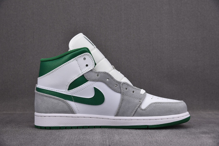 air jordan 1 mid grey green dc7294-103