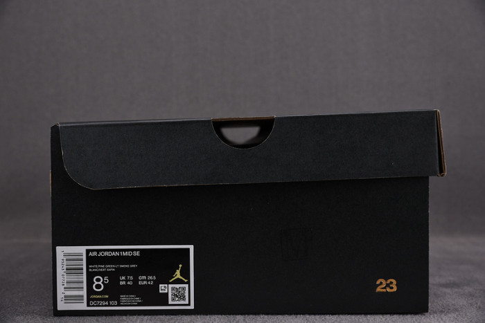 air jordan 1 mid grey green dc7294-103