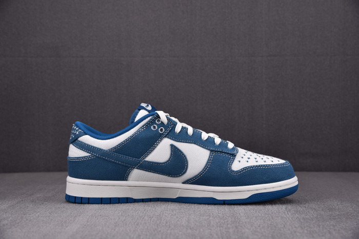 nike dunk low industrial blue sashiko dv0834-101