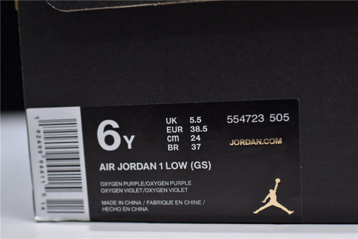 jordan 1 low oxygen purple (gs) 554723-505