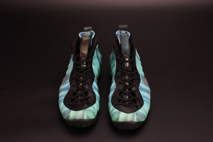 nike air foamposite one “N0*Hern lights” black/green mens 840559-001