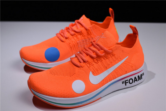 nike x ofw zoom fly mercurial flyknit total orange ao2115-800