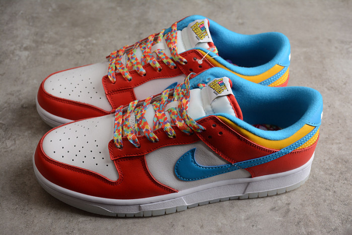 nike dunk low qs lebron james fruity pebbles dh8009-600