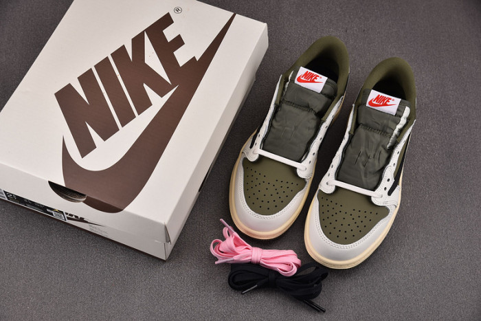 Kids Air Jordan 1 Retro Low OG SP Travis Scott Medium Olive DO5442-200