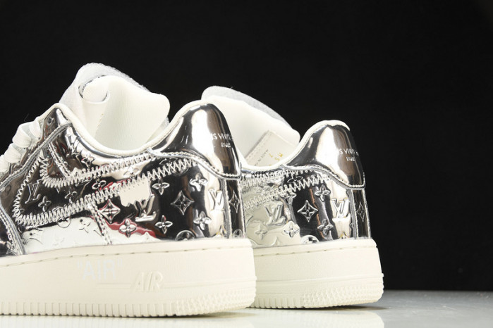 nike low air force 1 x silver
