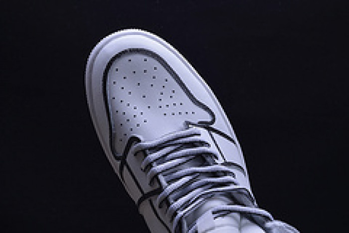 nike air jordan 1 retro “comic 3d pencil” white hand-painted mens aa4724-110