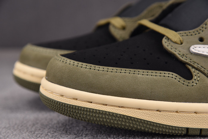 travis scott x air jordan 1 low og “black olive” dm7866-002