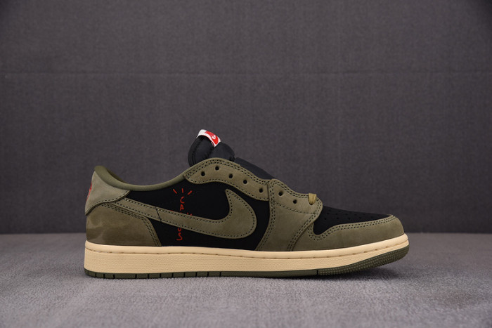travis scott x air jordan 1 low og “black olive” dm7866-002