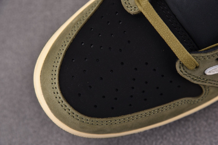 travis scott x air jordan 1 low og “black olive” dm7866-002