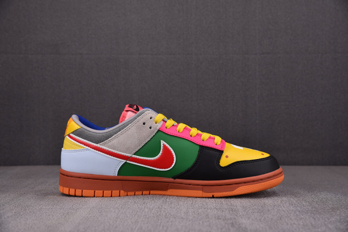 nike dunk low "what the S*per mario" custom dh0952-101