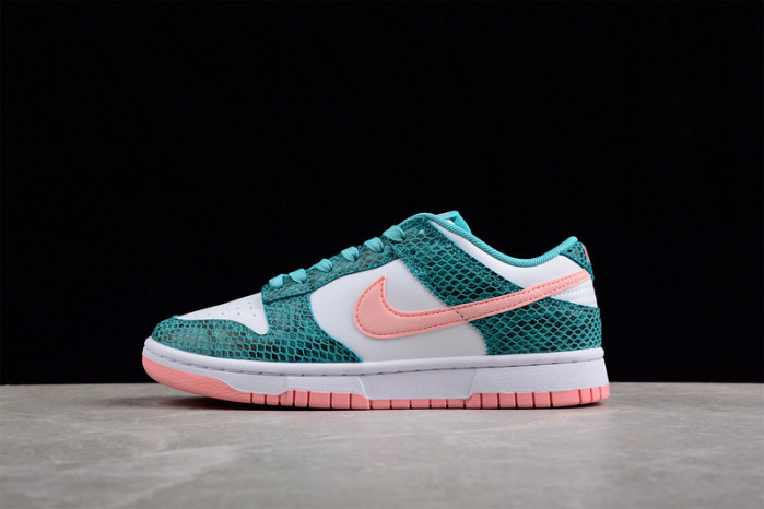 nike dunk low teal snakeskin dr8577-300