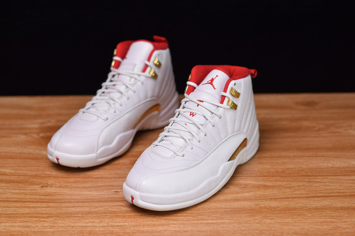 air jordan 12 fiba white university red 130690-107