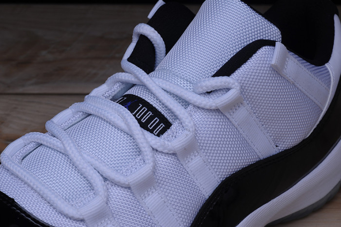 air jordan 11 retro low "concord" black/ white mens 528895-153