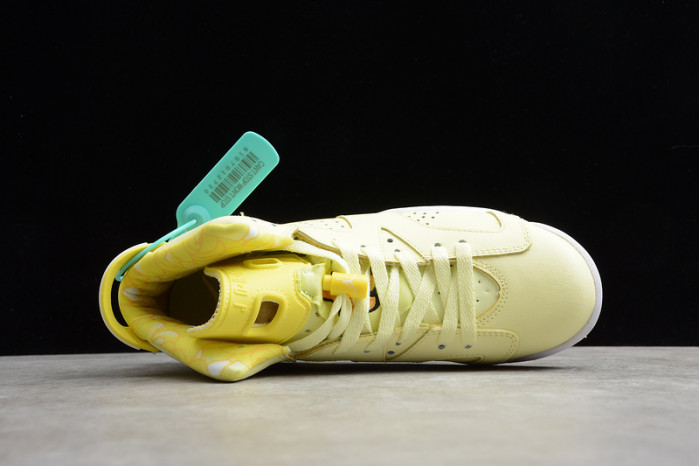 air jordan 6 retro dynamic yellow floral (gs) 543390-800